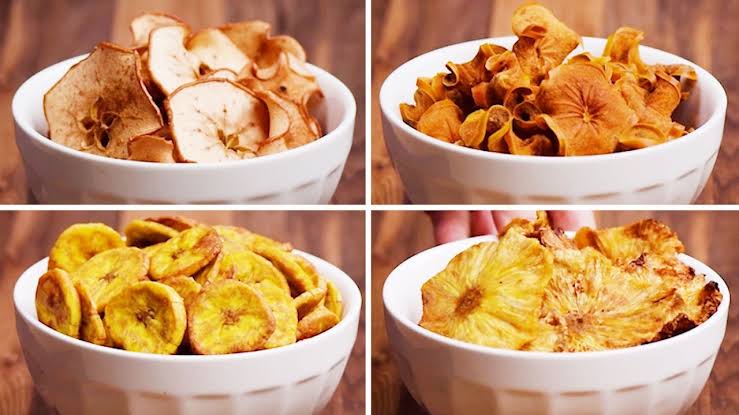 Tasty and Healthy Chip Snacks Made from Fruits and Veggies